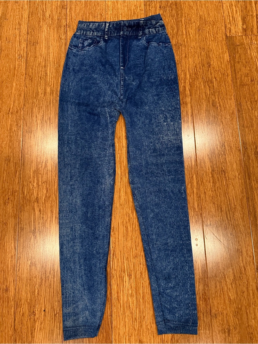 High-Rise Denim Look Leggings for Women